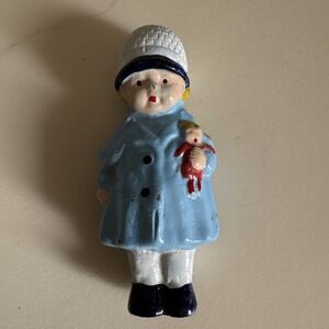 VINTAGE CAST IRON LITTLE‎ GIRL Standing
